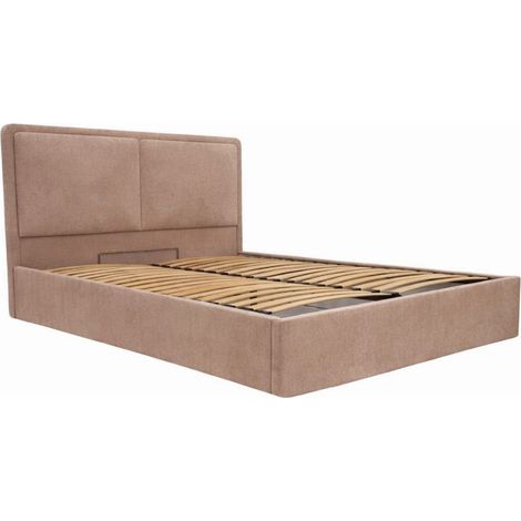 BOBOCHIC - Lit coffre MARA tissu texturé 160x200 Rose
