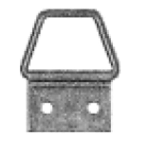 ORECA - 10 ATTACCAGLIE SNODATE TRAPEZIOIDALI 3-20X14MM - FERRO OTTONATE - CON CHIODI