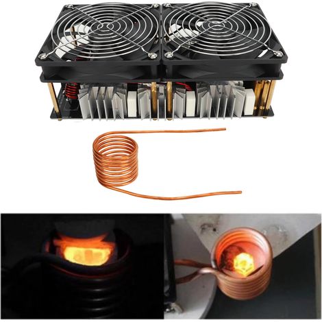 Module de chauffage par induction 2500 W ZVS, plaque chauffante à induction haute fréquence basse tension 12 V-48 V, module de chauffage à entraînement Flyback pour machines DIY avec anneau en cuivre (1/5)