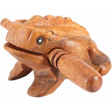 Thaïlande Traditional Craft Wooden Lucky Frog Instrument de musique Croaking Musical Office Decor 1 (1/5)