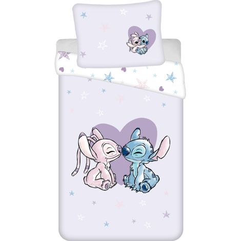 Disney - Parure de lit en coton "Lilo & Stitch : Heart" - 140 x 200 cm - Livraison gratuite (1/5)