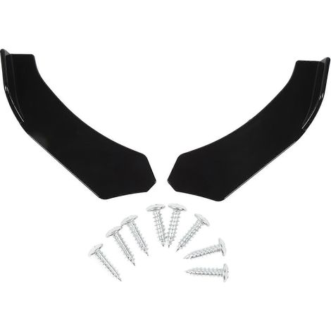 ailettes de pare-chocs avant universelles noires brillantes de 57 cm pour véhicules (gauche et droite) (1/5)
