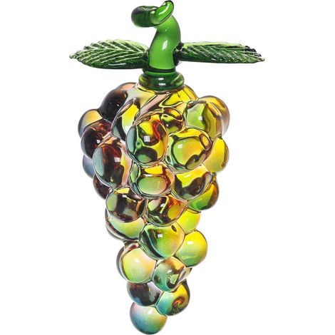 Raisin Décoration En Verre - Figurine Miniature De Raisin Pour Bureau Et Intérieur - 9,3 x 4,8 x 4 cm - Lot De 1 (1/5)