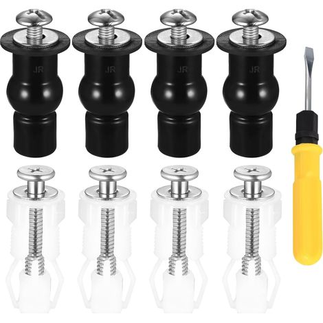 8 Pcs Fixation Abattant WC Toilettes à Charnière Fixations Abattants WC, Fixation Abattant WC Universel Vis d'Expansion pour Abattant WC, Vis Abattant WC pour Lunette de Toilette WC Siège (1/5)