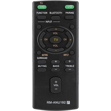 Télécommande de remplacement RM-ANU192 pour barre de son Sony SACT60BT HTCT60BT SSWCT60 (1/5)
