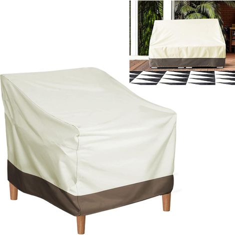Terrassenstuhl-Abdeckung, wasserdichte Abdeckung aus Oxford-Gewebe für Gartenmöbel, 65 × 83 × 86 cm