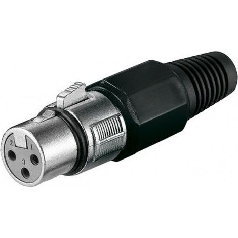 Conector XLR 3 pines hembra Negro