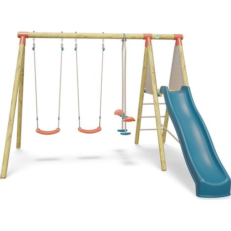 Balançoire en bois 2,30 m Topwood AZUKI 2 - 6 enfants