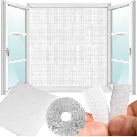 Moustiquaire réglable compatible avec les fenêtres à fermeture Velcro - Protection contre les insectes 130 x 160 cm (1/3)
