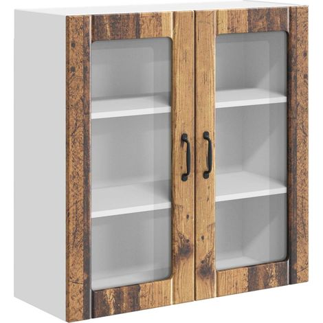 Maison Exclusive - Armario de vidrio para pared LUCCA Madera enve