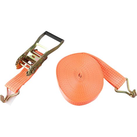 Sangle d'arrimage 15M pour camion remorque, résistante 3000 kg, crochets doubles rangées, tendeur pour fixation de charges (1/5)