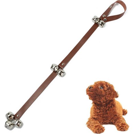 Clochette d'apprentissage de la propreté pour chien et chiot, clochette en cuir à suspendre à la porte, pour animaux de compagnie qui veulent sortir, idéale pour l'apprentissage des besoins dans la sa (1/5)
