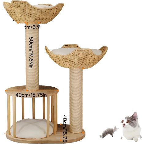 Arbre à chat, Structure stable, Confort élevé, 3-tired-WT (1/2)