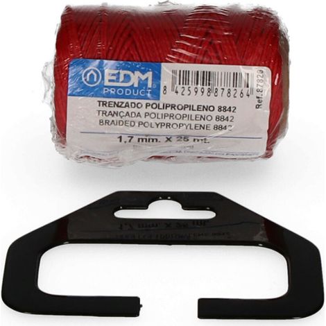 Bobine De Polypropylène Tressé 8842 25mts - Rouge Edm (1/3)