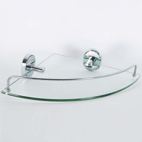 Étagère d'angle 52020 pour rangement de douche en verre, étagère triangulaire pour salle de bain -