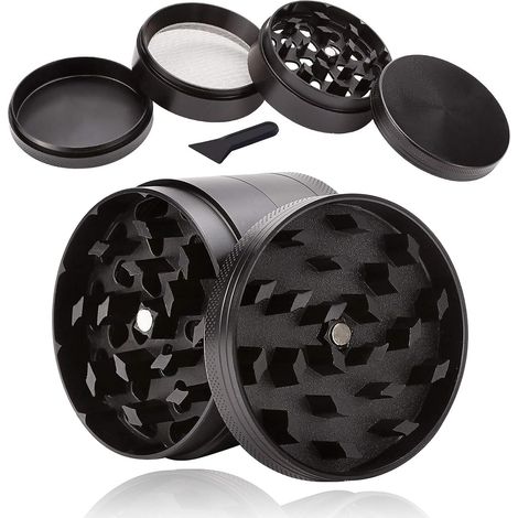 cm magnetische Gewürzmühle: Auslaufsicherer Magnetdeckel, schwarz. Gewürzmühle. Selbst kopfüber kein Pulververschütten mehr – ideal für Kräuter, Pfeffer und trockene Gewürze. (1/5)