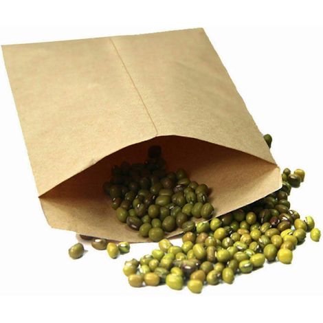 100 sachets de graines vintage en papier kraft, sachets de graines en papier kraft épais (1/2)