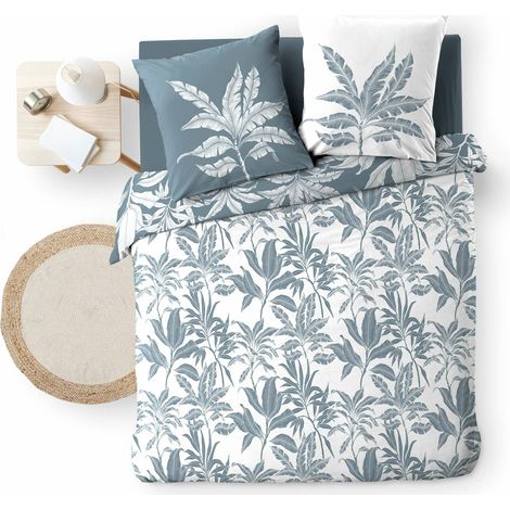 Housse de couette réversible 240 x 220 cm + 2 taies – Coton 57 fils HERAHERA – (1/5)