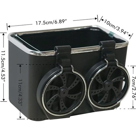 Console central de voiture avec porte-gobelet, organiseur multifonction pour siège auto, boîte de rangement pour téléphone, portefeuille et mouchoirs, accessoire intérieur pratique. (1/5)
