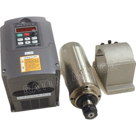 Motor de husillo, refrigerado por agua, de alta precisión, kit de 5 piezas (1/2)