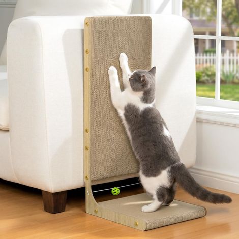 Griffoir Chat Carton L - Griffoir Vertical Mural d'angle (1/5)