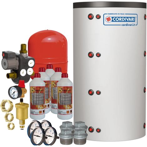 Kit ballon tampon 800 litres + vase expansion + unité de charge pour chaudière bois (1/3)