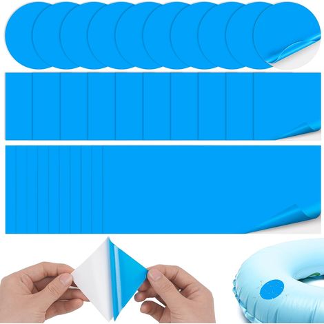 30 Patchs de Réparation Piscine Auto-Adhésifs, Piscine Patchs Réparation, Patch de Réparation Étanche pour Tente, Matelas Gonflable (1/5)