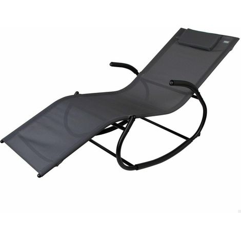 Aktive Liegestuhl Schwarz Gartenmöbel Bequem
