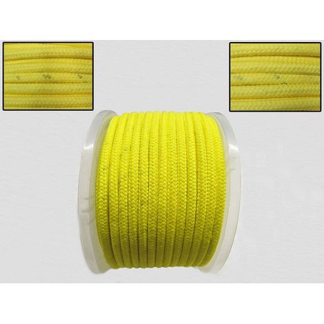 10MM x 65 Metre Yellow Kernmantle Polypropylene Rope - 16 Plait Double Braided PP