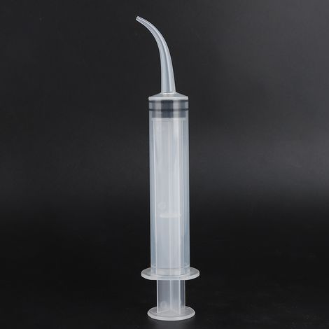10 Pièces Seringue Dentaire Courbe Jetable pour Nettoyage et Irrigation, 12CC Multifonction (1/5)