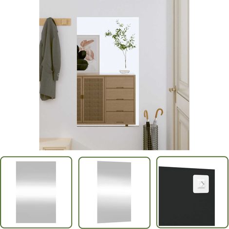 Miroir mural Luxueux, Miroir chambre, 50x80 cm Verre Rectangulaire OIB4244E (1/5)