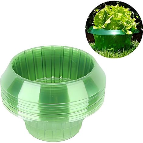 Lot de 10 bâches réutilisables pour plantes, protection contre l'humidité, couverture verte pour jardin, paillis rond en plastique, convient aux jardins privés et aux serres. (1/5)