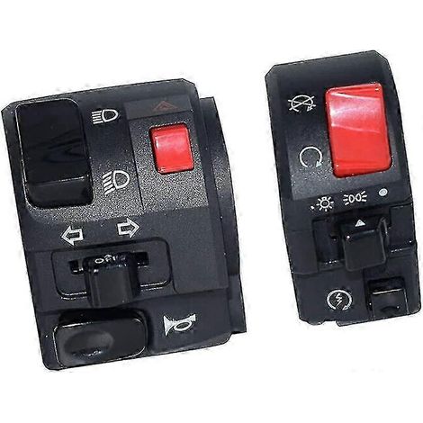 paire de commandes de guidon pour moto : klaxon, clignotants, bouton de démarrage - YuJia (1/5)