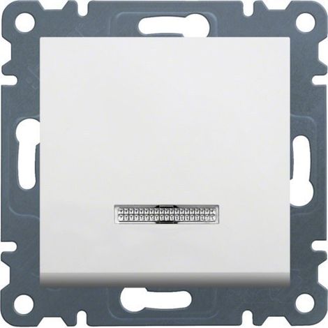 Interrupteur normalement ouvert Lumina avec éclairage 10AX 230V blanc WL0410