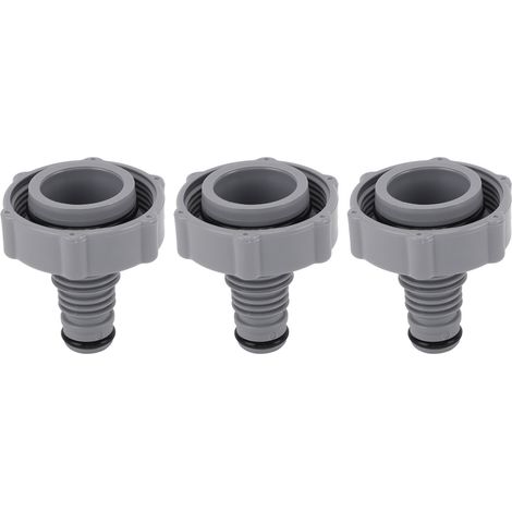 Valvola di scarico di ricambio per piscina, 3 pezzi, per P6H1419, filettatura interna da 1,6 pollici, interfaccia interna, diametro esterno da 1,3 pollici, grigia