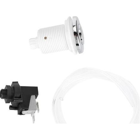 Ensemble de Commutateur de Bouton d'air Commutateur Pneumatique Commutateur d'air Kit de Tuyau Kit de Tuyauterie Bouton de Commutation activé par L'air pour Piscine Spa (1/4)
