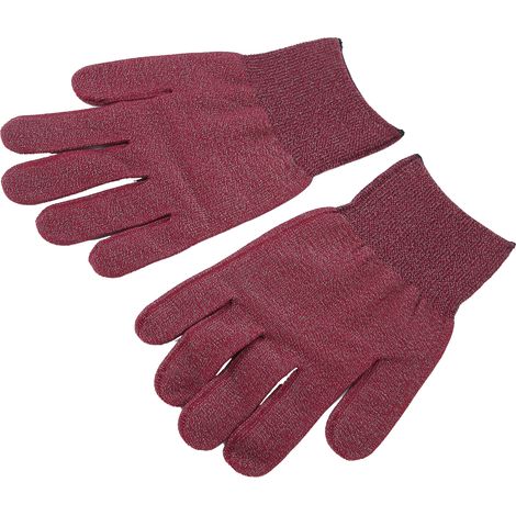 Gants professionnels anti-statiques en fibres argentées pour travaux sensibles (Rouge Vin) (1/5)