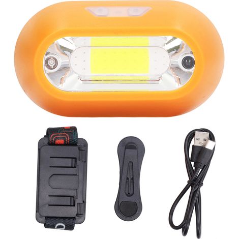 300 Lumen USB-wiederaufladbare Stirnlampe, rotes Licht, leistungsstark und superhell, COB, tragbar, magnetisch, zum Laufen, Taschenlampe