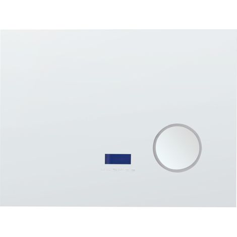 Espejo de baño moderno LED rectangular con altavoz Bluetooth con espejo de aumento 60 x 80 cm plateado Montaron (1/5)