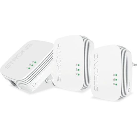 Strong Powerline 600 Triple Pack Mini 600 Mbit/s Ethernet/LAN Weiß 3 Stück(e)