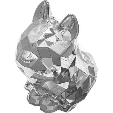Soporte para pañuelos con forma de perro de dibujos animados plateado: estuche decorativo para el hogar o el coche, accesorio práctico.