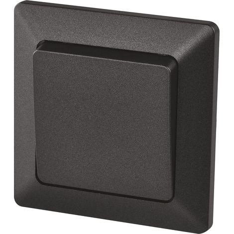 EMOS Interruttore intercambiabile nero, interruttore della luce con un bilanciere, 250 V /10 AX, plastica, senza presa a incasso, classe di protezione IP20 per interni (1/5)