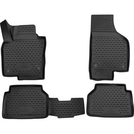Walser – Tapis en caoutchouc XTR pour VW Tiguan I (5N) 2007-2018 – Résistant aux intempéries – Fixations d'origine – Nettoyage facile