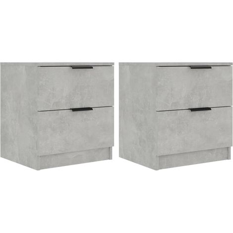 Maison Exclusive - Nachttische 2 Stk. Betongrau Holzwerkstoff