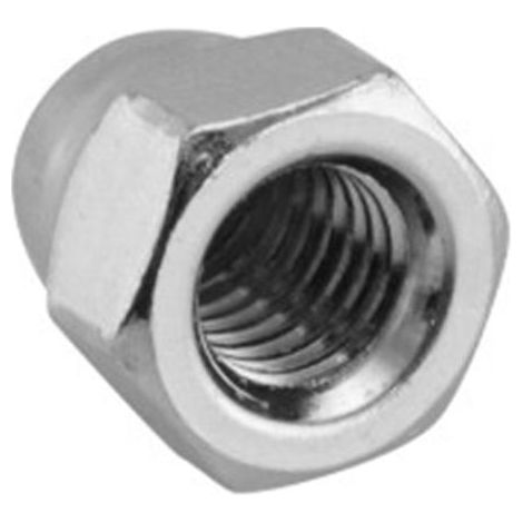 Écrou borgne en acier zingué M6, lot de 50. Résistant à la corrosion. (1/5)