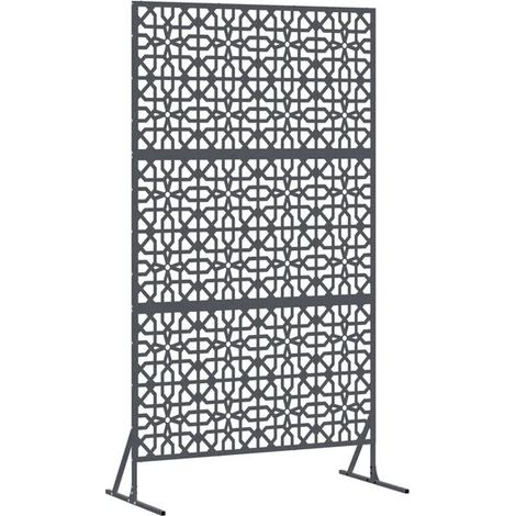 Paravent, gris anthracite, 100 x 50 x 180 cm, acier.