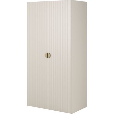 Selsey Moonir - Kleiderschrank 2-türig mit Kleiderstange, 100 cm, greige (1/5)