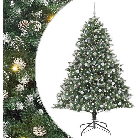 Sapin de Noël  Arbre de Noël artificiel Vert 210 cm PVC, plastique et acier (1/5)