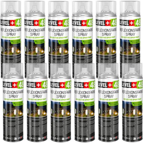 LEVEL+ Reflexionfarbe Spray Reflective Spray Paint 500ml L+48 - 12St.