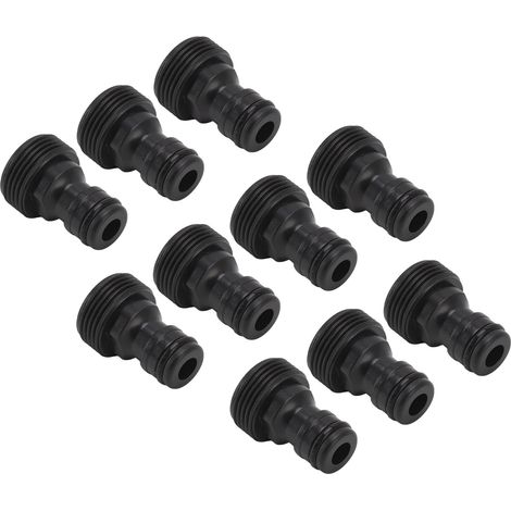 Lot de 10 raccords de vanne G3/4 mâles de 25 mm, embouts de raccordement rapide en plastique pour tuyau. (1/5)